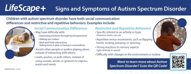 Signs and Symptoms of Autism Spectrum Disorder Information